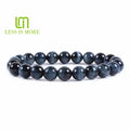 Blue Tiger Eye Natural Crystal Energy Beaded Bracelet for Gym Bohemian Style Wedding Anniversary Party Gift