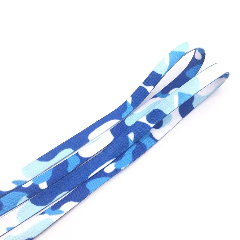 Hot Selling Custom Printed 10mm Flat Polyester Shoelaces Transparent Plastic Tips Sport Shoes OEM Service Design Your Own Custom