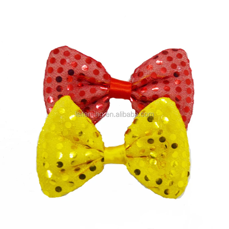 Sequin Led Bowtie Performer Event Led Light up Flashing Bowtie Fancy Light for Party