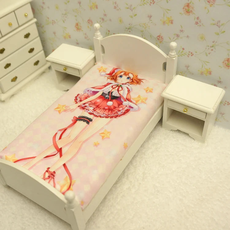 Anime Custom Printed Brushed Nylon Bed Sheets LoveLive Kousaka Honoka China Supplier Wholesale Bedding Sheet Set