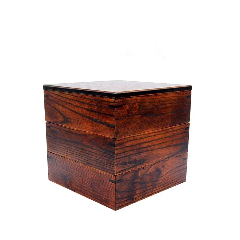 Classical Hot Sell Japan Style Handmade Three  Layer  Wooden Bento Box  Sushi Box