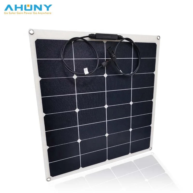 IBC 50W Mono Panel Solar 12V Semi Flexible Frameless for Yacht Bimini Marine Catamaran CE Rohs Approved for Bouy