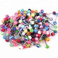 Cheap Online Shopping Slave Ring Tongue Piercing Mixed Acrylic Tongue Ring