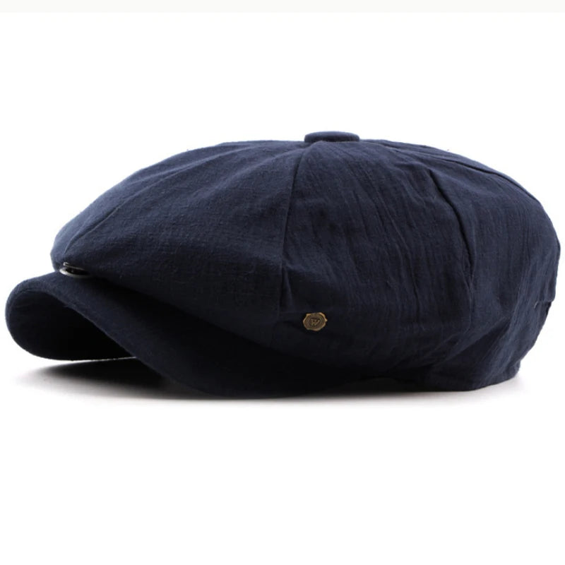 HT2327 Hot Sale Summer Sun Caps for Men Women Berets Solid Plain Octagonal Flat Caps Artist Painter Beret Hat Gastby Beret Cap