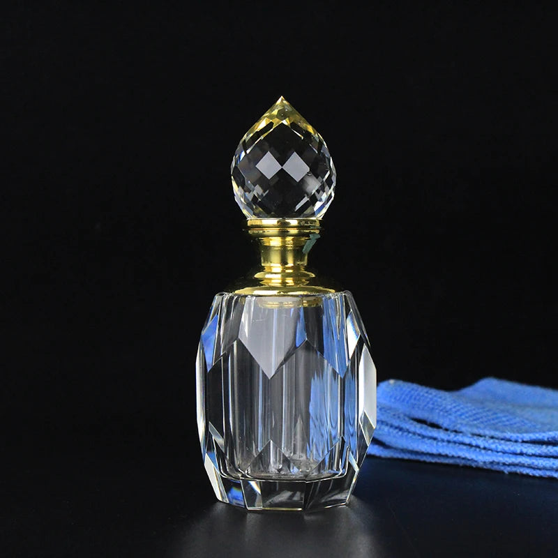 Manufacturer 12ML Perfume Bottle Crystal Decorated Glass Stick Dropper Cap
