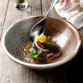 Factory Direct Wholesale Restaurant 8-12 Inch Ceramic Soup Serving Bowlmatte Ecofriendly Porcelain Noodle Bowl
