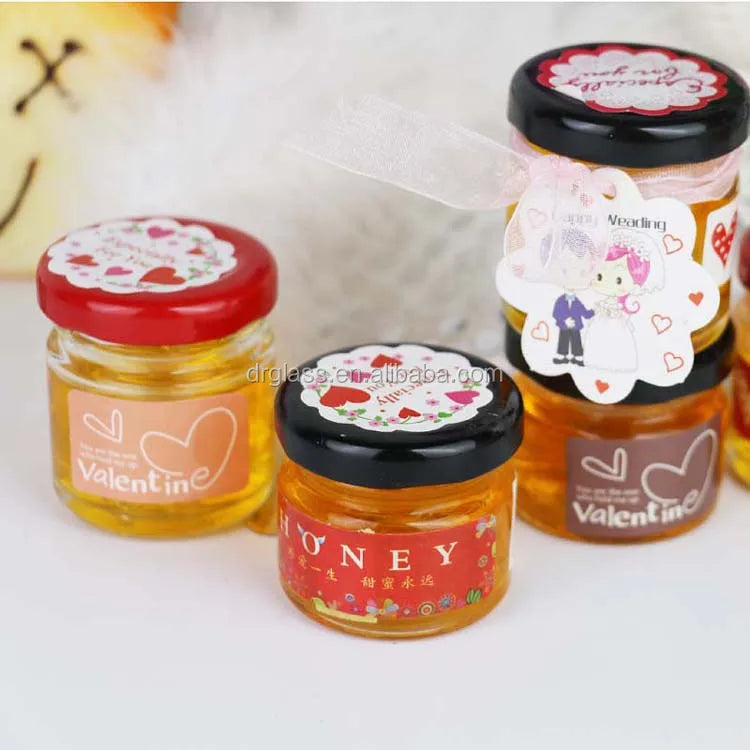 25ml- 500ml Glass Jar with Metal Lid Glass Container for Honey Jam