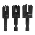 3PCS Impact 1/4 Hex Shank Claw Type Cork Drill Bits Wood Plug Cutters Set for Making Plug
