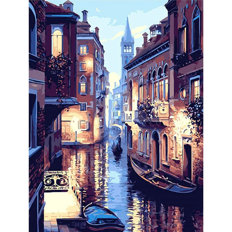 CHENISTORY 99013 Paint by Numbers for Adults Landscape of Venice with Canvas Painting  for Drop Shipping