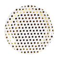 Classical Hot Sell  Disposable 250gsm  9 Inch Gold Dots Paper Plates