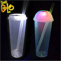 Personalized Plastic LED Light Straw Tumbler Mug Straw-Custom Advertising Cup Waterproof Portable for Valentine's Day Christmas