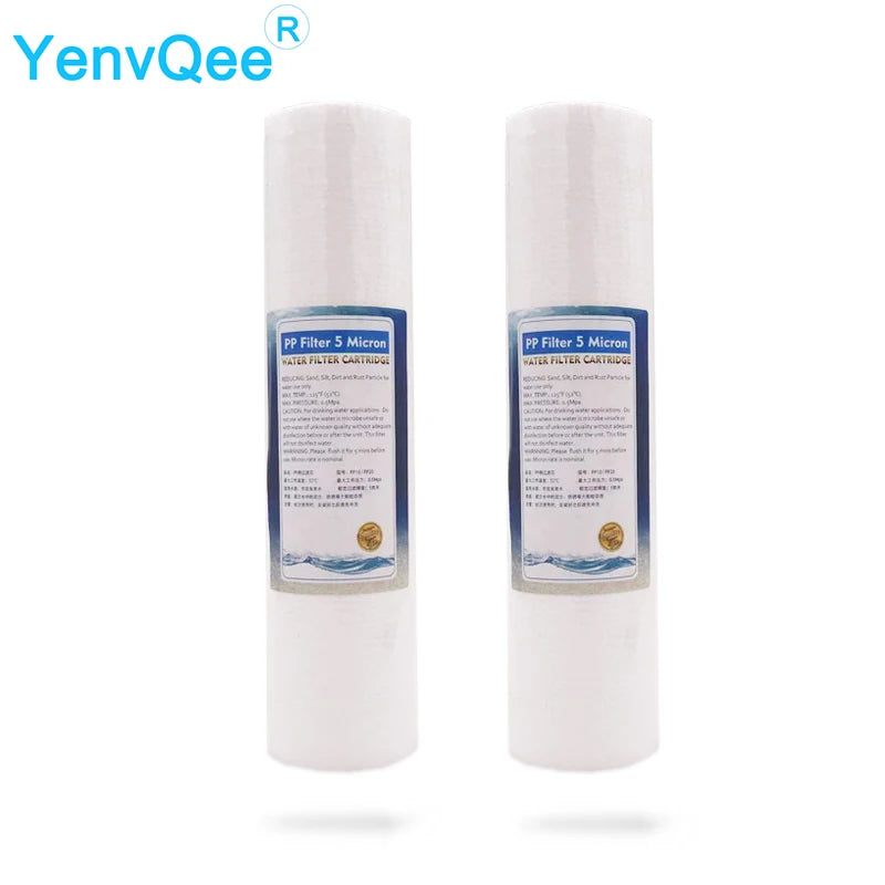 YenvQee Electric PP Food Grade Sediment 10 Inch 5 Micron 125g Water Filter Cartridge