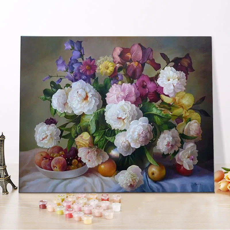 CHENISTORY 99006  Frame DIY Painting by Numbers Kits Colorful Lions Animals Hand Painted Oil Paint by Numbers for Home Decor Art