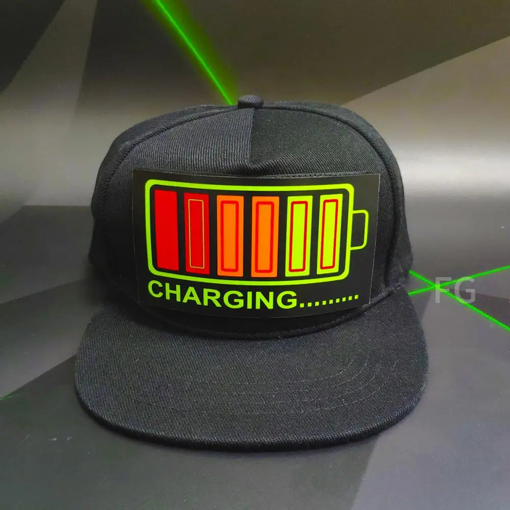New Arrival Led Sound Active Baseball  Panel Display Led Message Cap