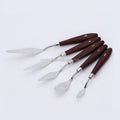 Stainless Steel Wooden Handle Spatula Palette Painting Knife for Oil Painting