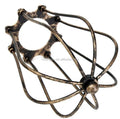 Industrial-Style Hand-made Cast Iron Lampshade with Electroplated Rustic Metal Cage European Craftsman Lamp