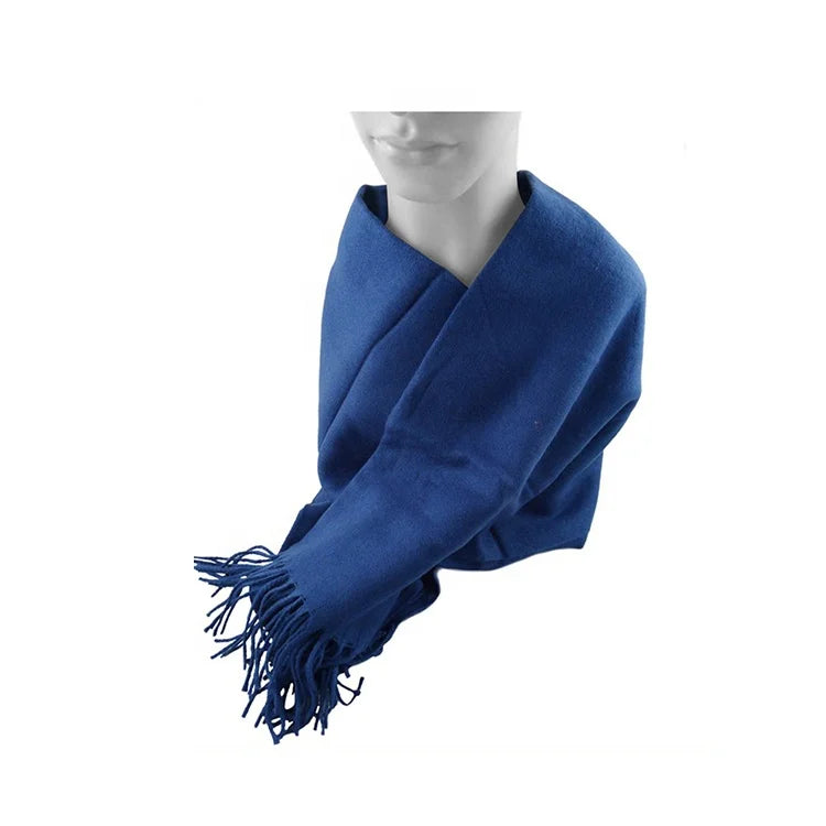 Solid Color Women Spring Winter Autumn Woven Scarves Shawls Elegant Blue Grey White Violet Long Scarf Ready to Ship in Low MOQ