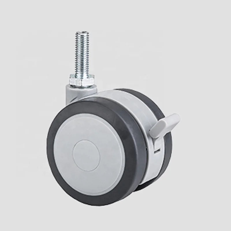 3 Inch M10 Threaded Stem TPR Locking Living Room Office Chair Kitchen Garden Furniture Castors Wheels