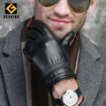 Hot Sale Real Sheepskin Warm Touch Screen Men Leather Winter Gloves