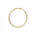 60 mm Brass Spring Hoops Gold Plated Clip on Earrings for Non-Pierced Ears Gift for Women