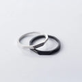 Korean Style Fashion Women 925 Silver Black Cut Frosted Rings Jewelry Gifts