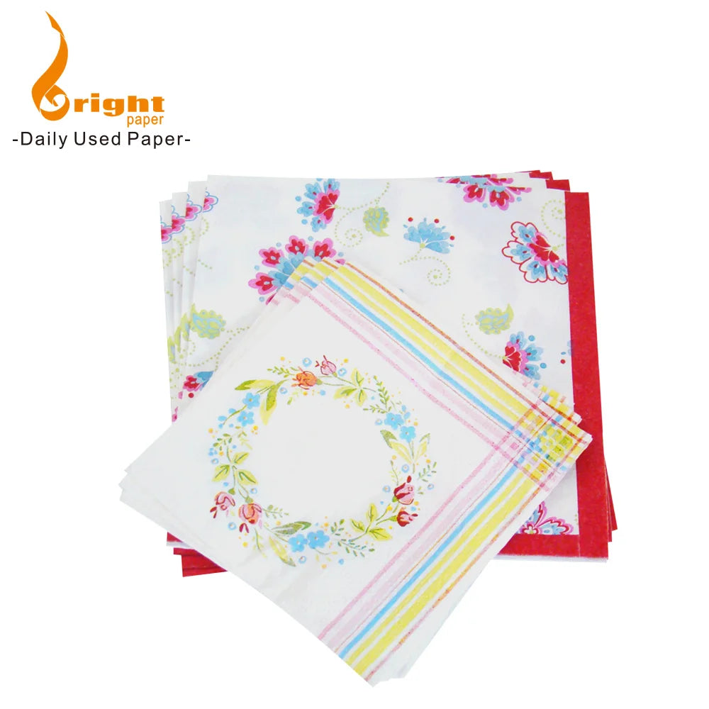 Raw Wood Pulp 100% Virgin Pulp Ultra Soft Special Texture 1/4 Fold Dinner Napkin Paper Napkins Serviette Papier