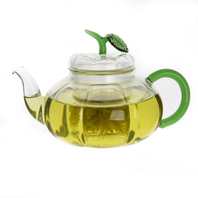 Pumpkin shape teapot high borosilicate glass teapot for tea with glass funnel