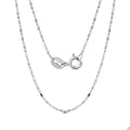 RINNTIN SC23 Hot Sale  Jewelry Wholesale Italian 925 Sterling Silver 1.0mm Ball Bead and Bar Chain Necklace