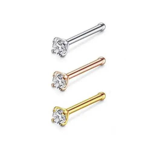 Wholesale Children's Wedding Prong Set Zircon Stainless Steel Nose Stud Body Jewelry