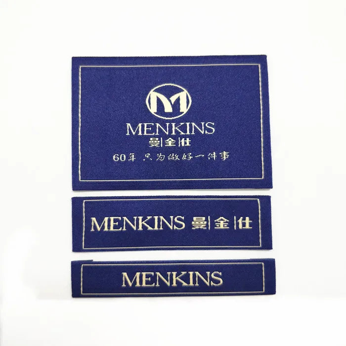 Factory Custom Eco-Friendly Square End Fold Heat Seal Woven Satin Cloth Garment Labels