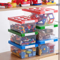 SHIMOYAMA Plastic Bricks Storage Box Children Toy Bricks Organizer Small Size With Pink Lid