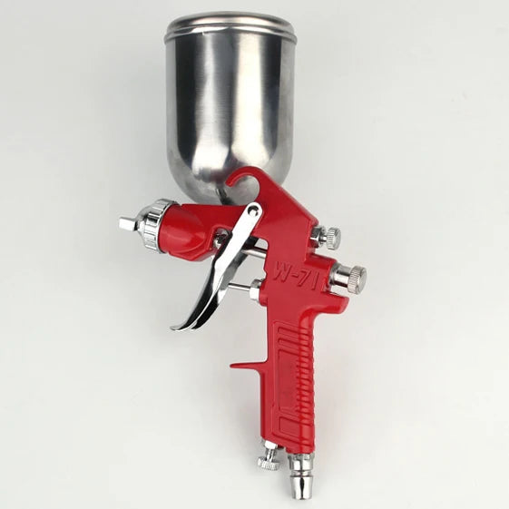W-71G Red HVLP Air Spray Gun Furniture Wood DoorTopcoat Gun High Atomization Pneumatic Paint Sprayer Air Hopper Spray Gun
