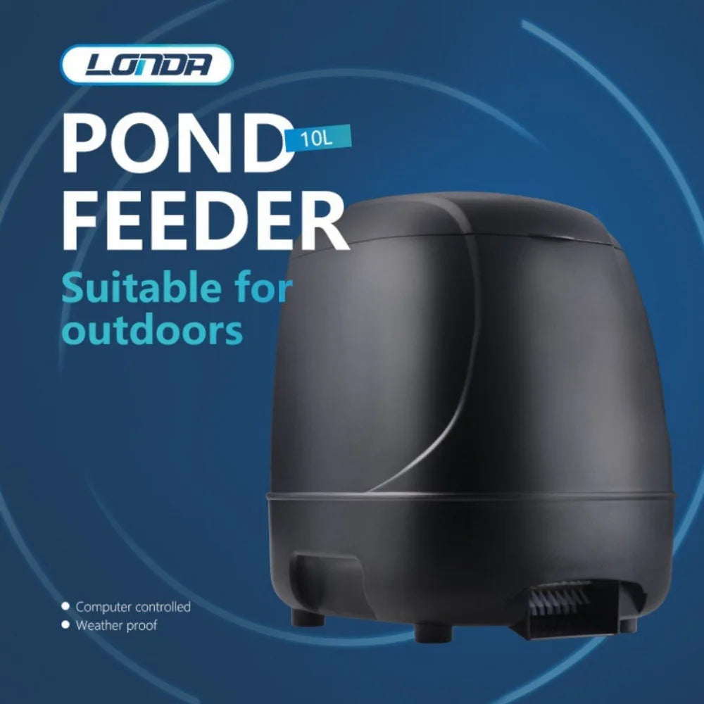 Automatic Outdoor High-Capacity Fish Feeder Timer ABS Plastic Pond Fish Feeder