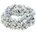 Wholesale Drilled Gravel White Howlite Turquoise Tumbled Irregular Shaped Chip Stone Loose Beads 33"