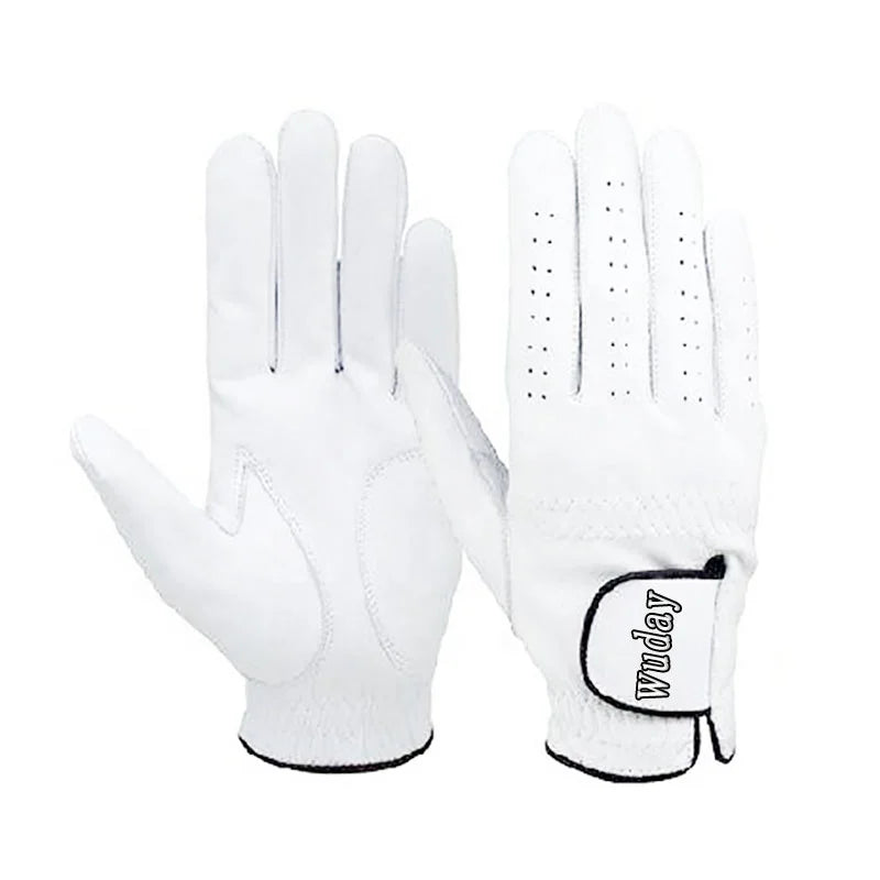 Cabretta Leather Palm Patch and Thumb Golf Gloves Compression Fits Men's Golf Gloves