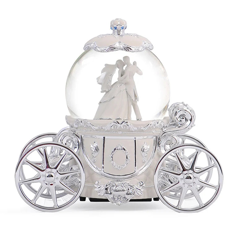 Shining Romantic Couple Glass Music Box Crystal Wedding Gifts Elegant Other Crystal Crafts