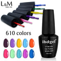L&M Lacquer Effect Nail Polish Full Color Soak Off UV Gel Nail Polish Wholesale