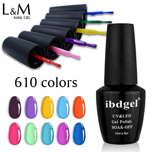 L&M Lacquer Effect Nail Polish Full Color Soak Off UV Gel Nail Polish Wholesale