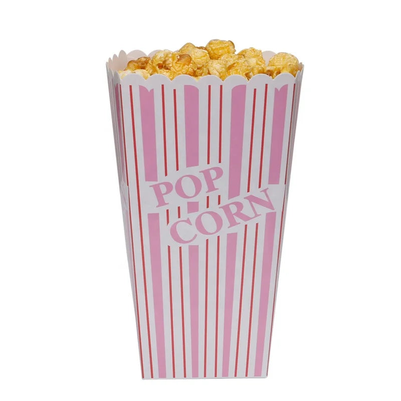 Premium Food Grade Disposable Printed Thickened 300gsm BPA Free Recyclable Biodegradable Larger 19 cm High Paper Popcorn Box