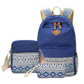 16oz Printed Canvas Backpack Bag Set Wholesale Hot Sell Women Cotton Waterproof Unisex Computer Interlayer Zipper Soft Handle