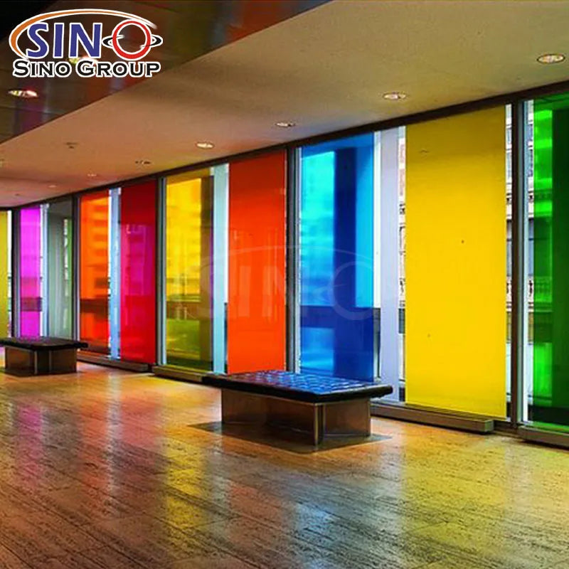 SINO Poster Materials Uvioresistant 99% Colored Decorative Window Building Glass Tinted Vinyl Film