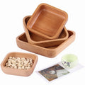 Creative Handmade Eco-Friendly Thickened Beech Wood Spray Painted Korean Kimchi & Salad Bowl 15cm Square