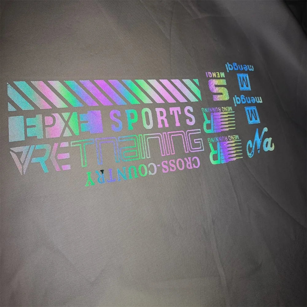 Holographic Reflective Printed Change Color Heat Transfer Stickers for Clothes Garments