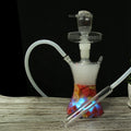 Russia LED Chicha Glass Shisha Hookah Narguile Set with Silicone Hose Customizable Fruit Nargile Gifts Custom Logo
