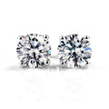 18K White Gold 2CT Moissanite Diamond Stud Earrings