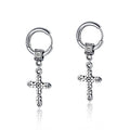 European Fashion Huggie Dangle Jesus Cross Earrings for Men