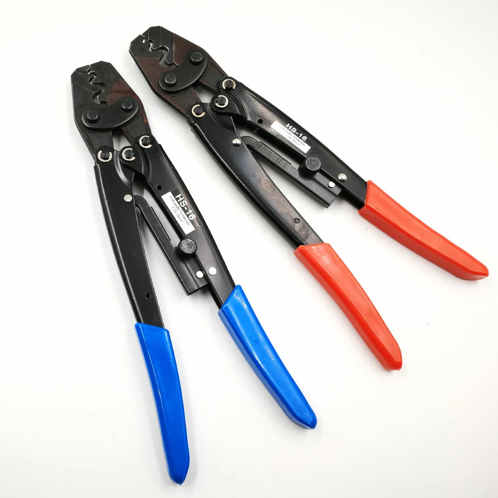 Ratchet Controlled Hand Cable Termination Crimping Pliers Max 16sqmm Non-insulated Terminals Crimp Tool