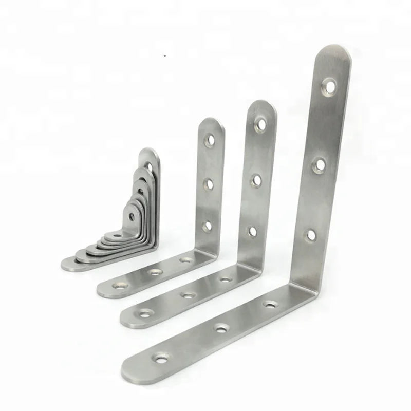 Heavy Duty Stainless Steel Shelf Support with Wooden Corner Brace Fastener Joint Bracket for Connectors & Shelf Supports