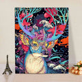 CHENISTORY DZ99007 Paint by Numbers for Adults Lovely Deer With Wood Frame Canvas Painting
