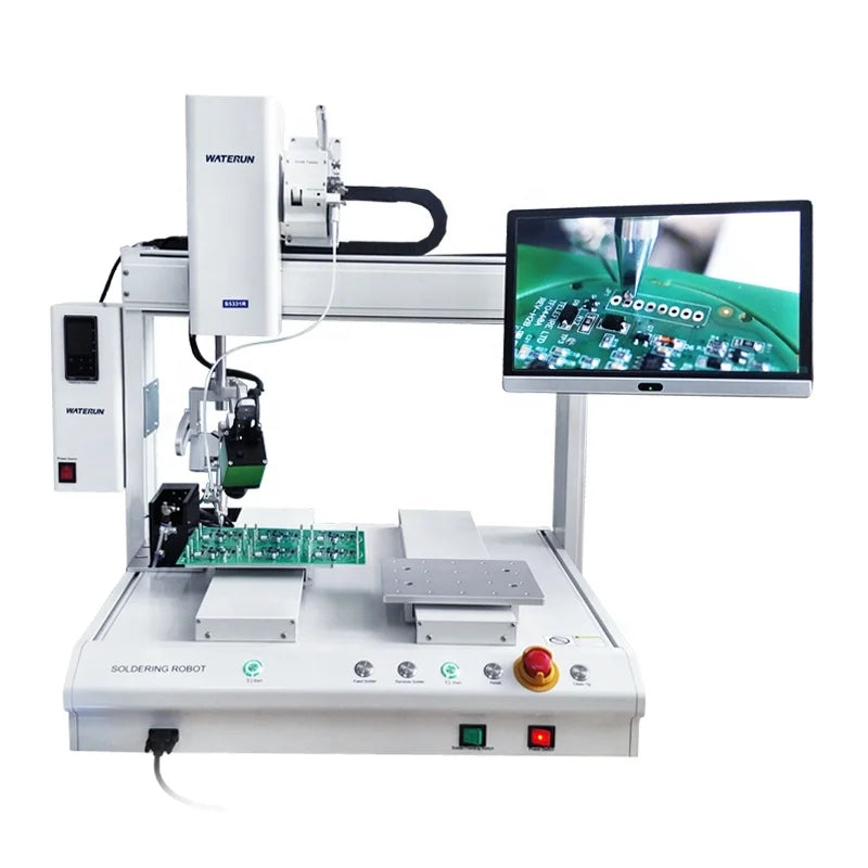 Soldering Robot with Desktop for 5-axis with Camera Computer for Factory and Automatic